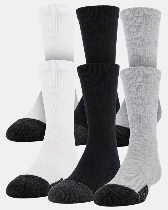 Kids' UA Performance Tech Crew Socks – 6-Pack 1 Kids' UA Performance Tech Crew Socks – 6-Pack