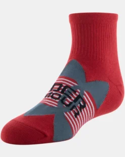 Boys' UA Essential Quarter 6-Pack Socks -Sportswear Store 1362710 600 F1