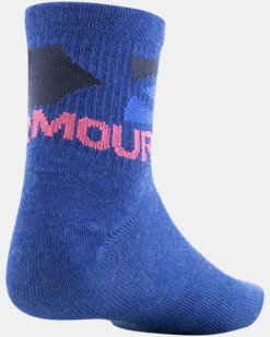 Girls' UA Essential Quarter Socks 6-Pack -Sportswear Store 1368791 456 DL1