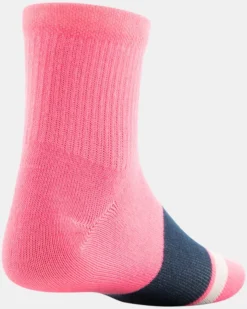 Girls' UA Essential Quarter Socks 6-Pack -Sportswear Store 1368791 456 DL2