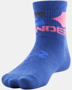 Girls' UA Essential Quarter Socks 6-Pack -Sportswear Store 1368791 456 F1