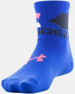 Girls' UA Essential Quarter Socks 6-Pack -Sportswear Store 1368791 456 F4