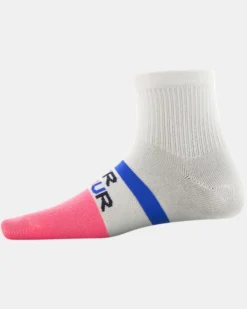 Girls' UA Essential Quarter Socks 6-Pack -Sportswear Store 1368791 456 S3