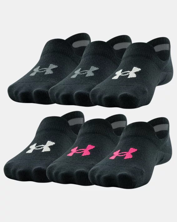 Girls' UA Essential 6-Pack Ultra Low Tab Socks 1 Girls' UA Essential 6-Pack Ultra Low Tab Socks