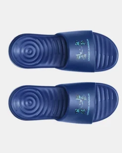Men's UA Ansa Graphic Logo Slides -Sportswear Store 3024435 403 TOE
