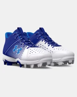 Boys' UA Leadoff Mid RM Jr. Baseball Cleats -Sportswear Store 3025601 400 PAIR