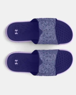 Girls' UA Ignite Pro Graphic Strap Slides -Sportswear Store 3026040 400 TOE