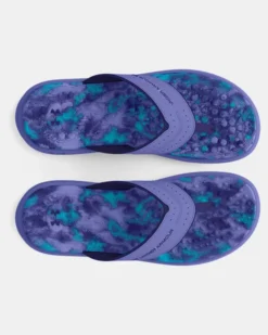 Girls' UA Ignite Pro Marbella Graphic Slides -Sportswear Store 3026043 400 TOE