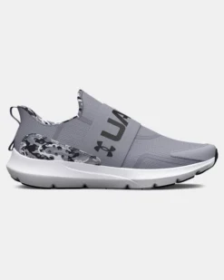 Boys' Grade School UA Surge 3 Slip Printed Running Shoes