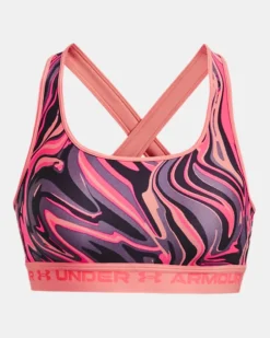 Women's Armour Mid Crossback Printed Sports Bra -Sportswear Store PS1361042 603 HF