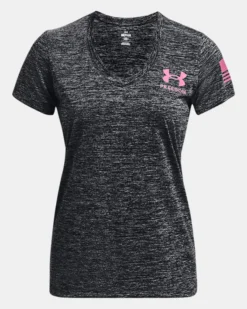 Women's UA Tech™ Freedom Short Sleeve V-Neck -Sportswear Store PS1369471 004 HF