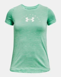 Girls' UA Tech™ Twist Arch Big Logo Short Sleeve