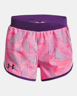 Girls' UA Fly-By Printed Shorts