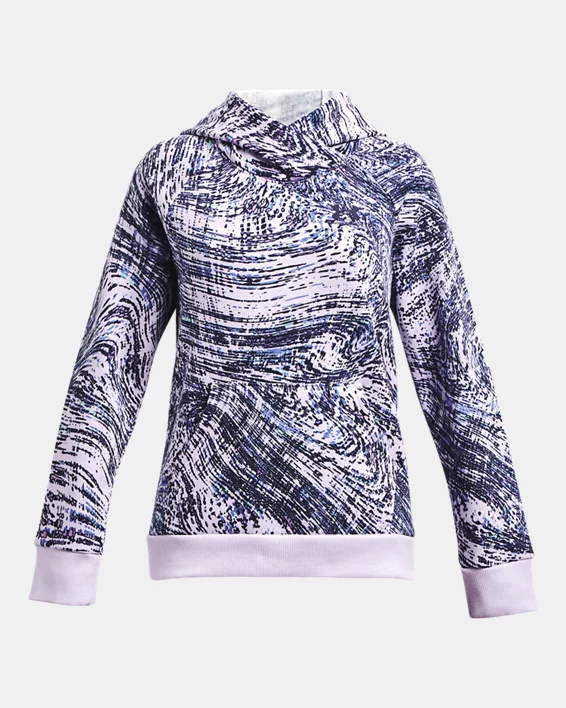 Girls' UA Rival Fleece Printed Hoodie 1 Girls' UA Rival Fleece Printed Hoodie