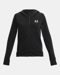 Girls' UA Rival Fleece Full-Zip Hoodie