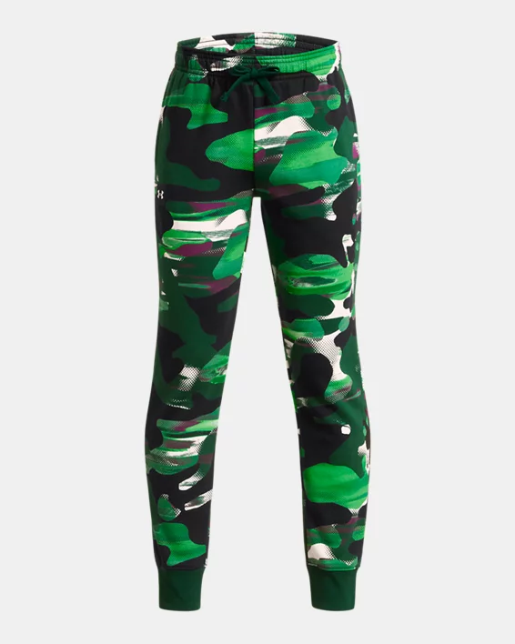 Boys' UA Rival Fleece Printed Joggers 1 Boys' UA Rival Fleece Printed Joggers