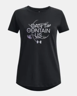 Girls' UA Basketball Contain Us Short Sleeve