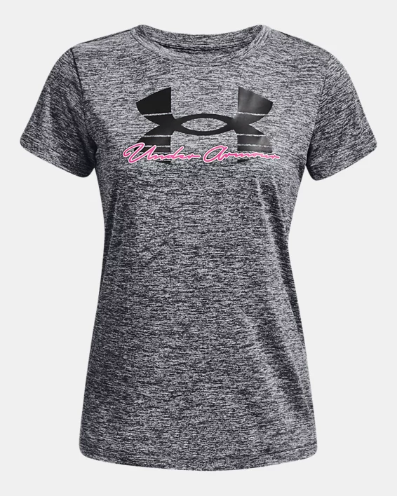 Women's UA Tech™ Twist Script Short Sleeve 5 Women's UA Tech™ Twist Script Short Sleeve - Image 5