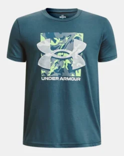 Boys' UA Box Logo Camo Short Sleeve