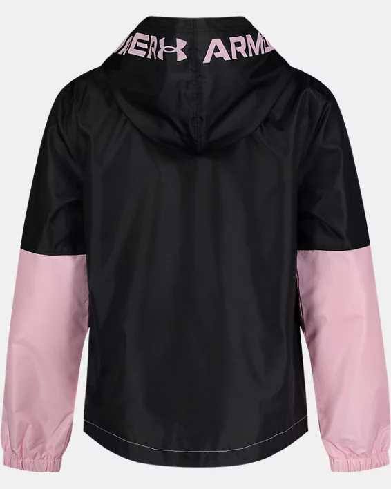 Girls' Pre-School UA Wintuck Colorblock Windbreaker 2 Girls' Pre-School UA Wintuck Colorblock Windbreaker - Image 2