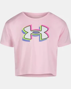 Girls' Toddler UA Shadow Logo Short Sleeve