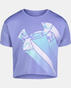 Girls' Toddler UA Mixed Waves Big Logo Short Sleeve