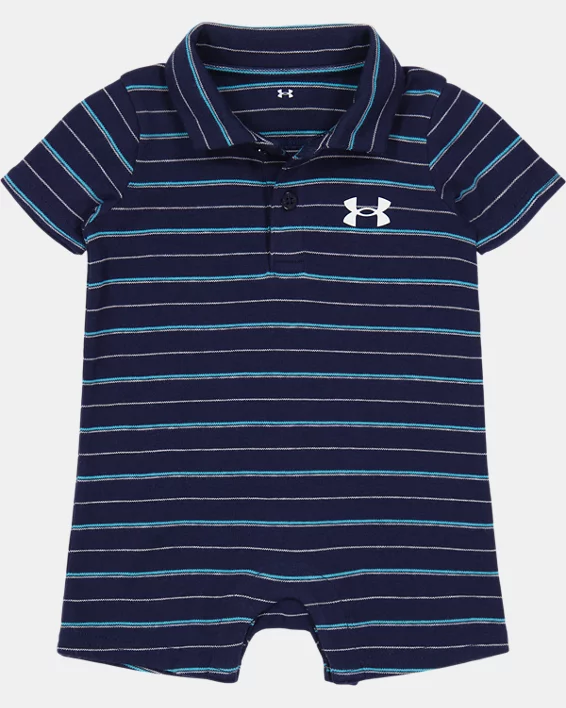 Boys' Newborn UA Stripe Polo Shortall 1 Boys' Newborn UA Stripe Polo Shortall