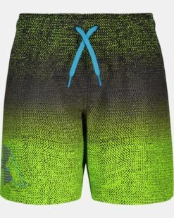 Boys' Pre-School UA Texture Maze Swim Volley Shorts
