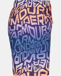 Boys' UA Warp Logo Swim Volley Shorts -Sportswear Store PS5119189 410 S