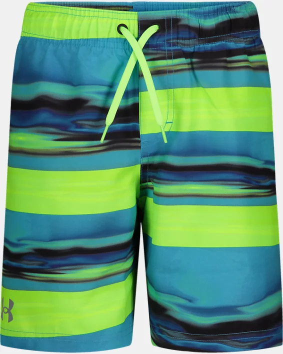 Boys' UA Serenity Stripe Swim Volley Shorts 1 Boys' UA Serenity Stripe Swim Volley Shorts
