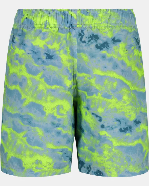 Boys' UA Ridge Dye Logo Swim Volley Shorts 2 Boys' UA Ridge Dye Logo Swim Volley Shorts - Image 2