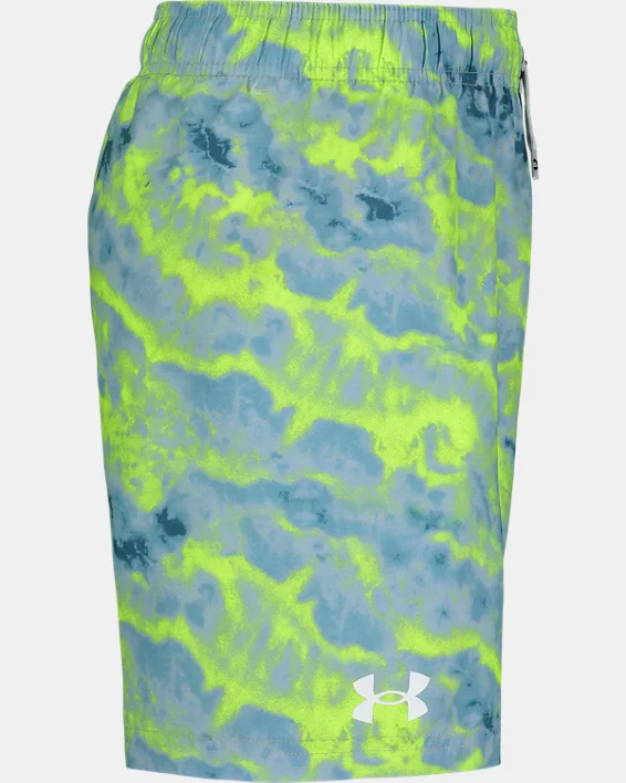 Boys' UA Ridge Dye Logo Swim Volley Shorts 3 Boys' UA Ridge Dye Logo Swim Volley Shorts - Image 3