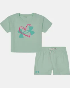 Girls' Pre-School UA Jersey Shorts Set