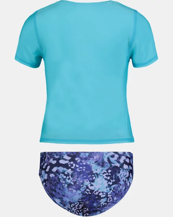 Girls' UA Animal Tropic Rashguard Set 2 Girls' UA Animal Tropic Rashguard Set - Image 2