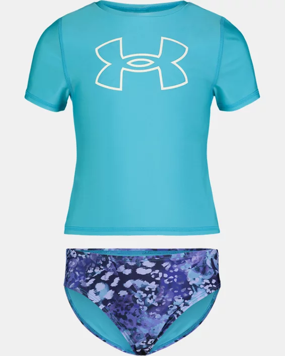 Girls' UA Animal Tropic Rashguard Set 1 Girls' UA Animal Tropic Rashguard Set