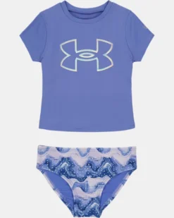 Girls' Pre-School UA Mixing Waves Rashguard Set