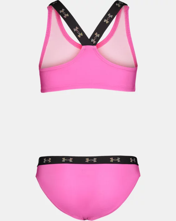Girls' UA Two-Piece Racer Bikini 2 Girls' UA Two-Piece Racer Bikini - Image 2