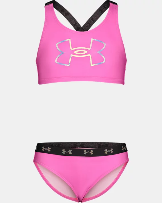 Girls' UA Two-Piece Racer Bikini 1 Girls' UA Two-Piece Racer Bikini