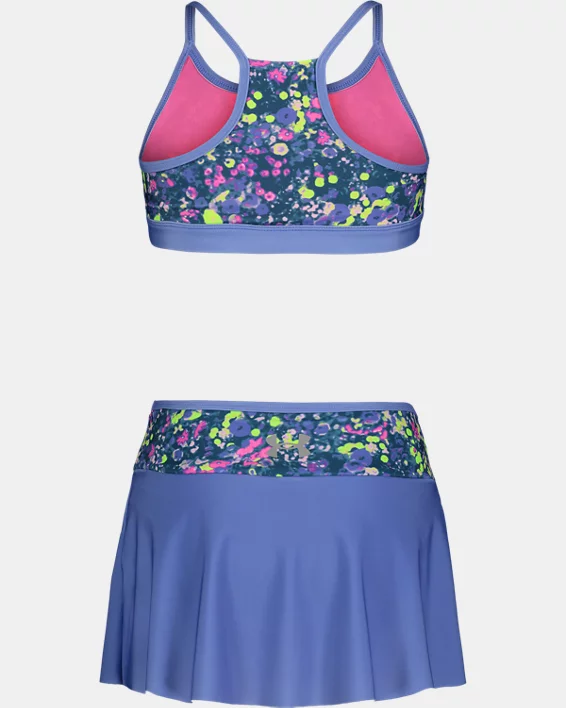 Girls' UA Two-Piece Swim Skirt Set 2 Girls' UA Two-Piece Swim Skirt Set - Image 2