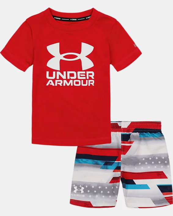 Boys' Infant UA Stars & Stripes Swim Set 1 Boys' Infant UA Stars & Stripes Swim Set