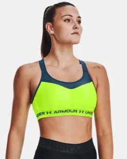 Women's Armour High Crossback Sports Bra -Sportswear Store V5 1355109 369 FC 36B