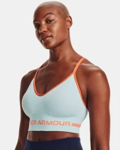 Women's UA Seamless Low Long Sports Bra 14 Women's UA Seamless Low Long Sports Bra -Sportswear Store V5 1357719 469 FC MD