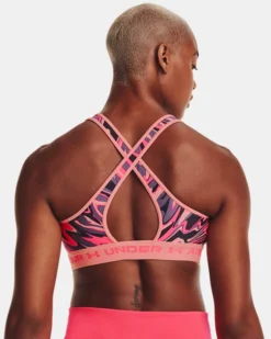 Women's Armour Mid Crossback Printed Sports Bra -Sportswear Store V5 1361042 603 BC MD
