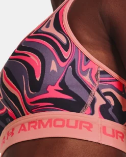 Women's Armour Mid Crossback Printed Sports Bra -Sportswear Store V5 1361042 603 SIDEDET
