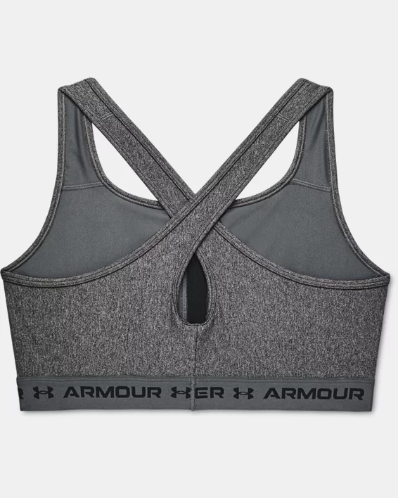 Women's Armour Mid Crossback Heather Sports Bra 4 Women's Armour Mid Crossback Heather Sports Bra - Image 4