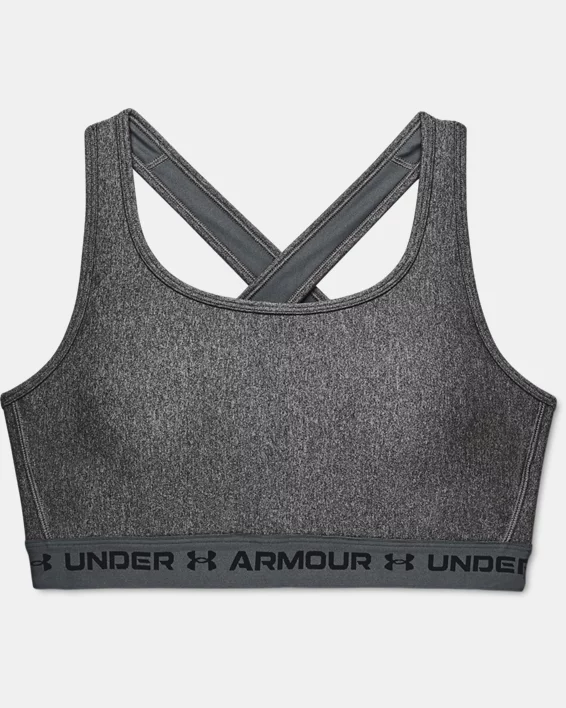 Women's Armour Mid Crossback Heather Sports Bra 3 Women's Armour Mid Crossback Heather Sports Bra - Image 3