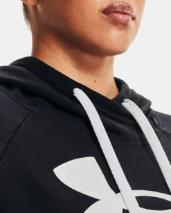 Women's UA Rival Fleece Logo Hoodie -Sportswear Store V5 1362915 001 SIDEDET