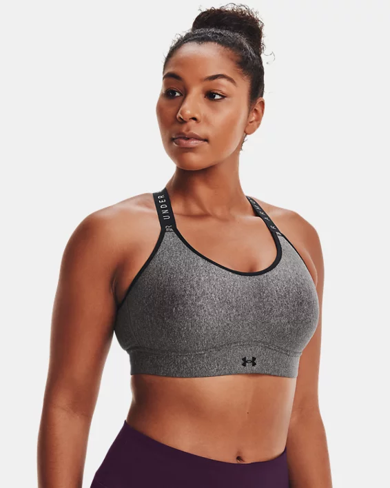 Women's UA Infinity Mid Heather Cover Sports Bra 4 Women's UA Infinity Mid Heather Cover Sports Bra - Image 4