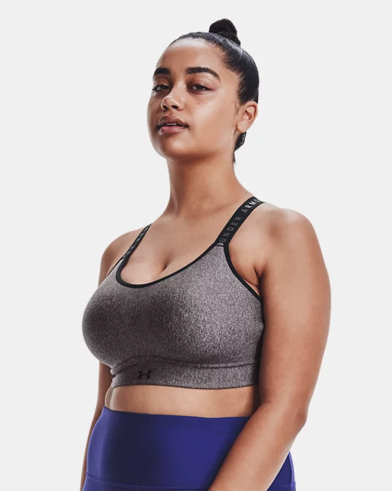 Women's UA Infinity Mid Heather Cover Sports Bra 5 Women's UA Infinity Mid Heather Cover Sports Bra - Image 5