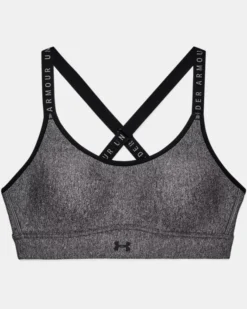 Women's UA Infinity Mid Heather Cover Sports Bra 18 Women's UA Infinity Mid Heather Cover Sports Bra -Sportswear Store V5 1362948 019 LDF SL
